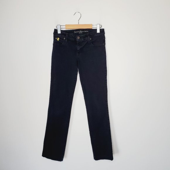 SECOND YOGA Black Straight Leg Jeans - Picture 3 of 11